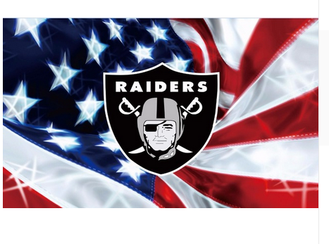 Oakland Raiders Flag-3x5 NFL Banner-100% polyester-black - flagsshop