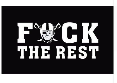 Oakland Raiders Flag-3x5 NFL Banner-100% polyester-black - flagsshop