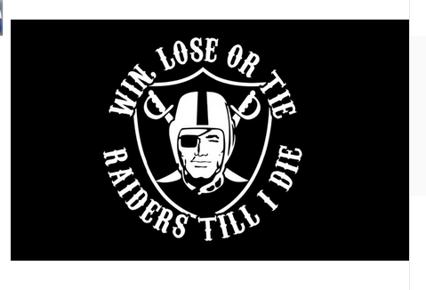 Oakland Raiders Flag-3x5 NFL Banner-100% polyester-black - flagsshop
