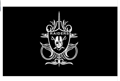 Oakland Raiders Flag-3x5 NFL Banner-100% polyester-black - flagsshop