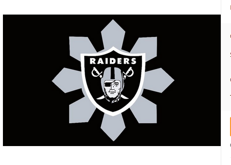 Oakland Raiders Flag-3x5 NFL Banner-100% polyester-black - flagsshop