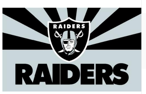Oakland Raiders Flag-3x5 NFL Banner-100% polyester-black - flagsshop