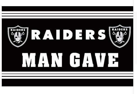 Oakland Raiders Flag-3x5 NFL Banner-100% polyester-black - flagsshop