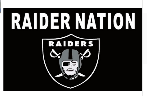 Oakland Raiders Flag-3x5 NFL Banner-100% polyester-black - flagsshop