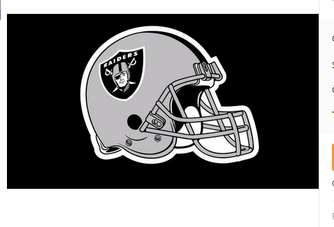 Oakland Raiders Flag-3x5 NFL Banner-100% polyester-black - flagsshop