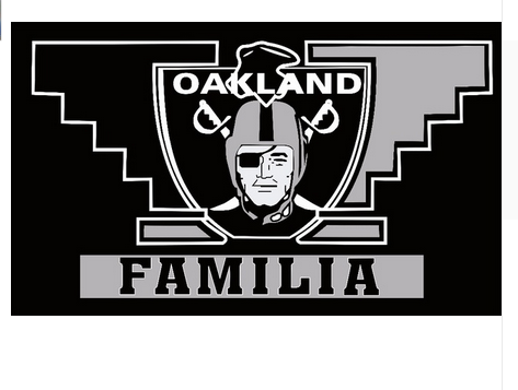 Oakland Raiders Flag-3x5 NFL Banner-100% polyester-black - flagsshop
