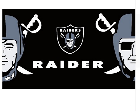 Oakland Raiders Flag-3x5 NFL Banner-100% polyester-black - flagsshop