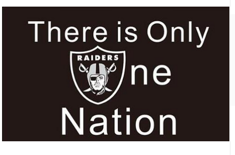 Oakland Raiders Flag-3x5 NFL Banner-100% polyester-black - flagsshop