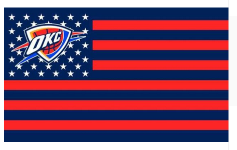 Oklahoma City Thunder Flag-3x5 Banner-100% polyester - flagsshop