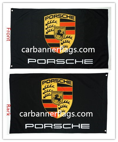 Porsche Flag-3x5 Banner-100% polyester-double sides printed - flagsshop