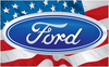 Ford America Flag-4x6 FT Banner-100% polyester-2 Metal Grommets