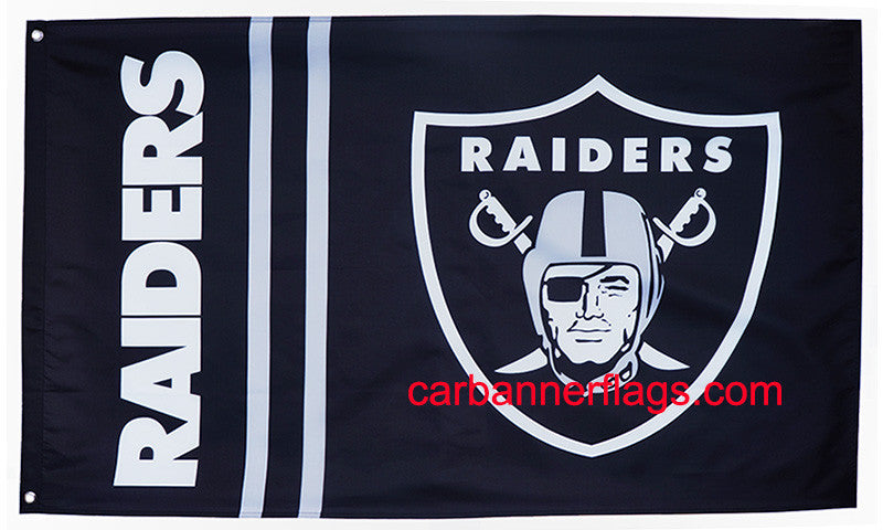 Las Vegas Raiders Flag-3x5FT NFL Banner-100% polyester-black
