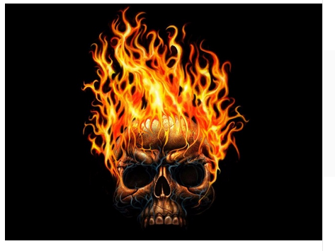 Skull Flag-3x5 Banner-100% polyester - flagsshop