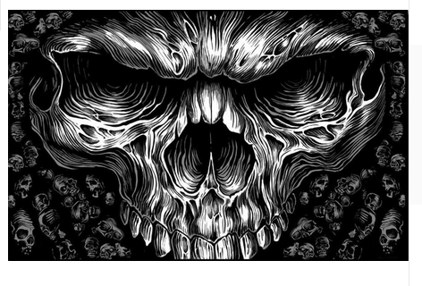 Skull Flag-3x5 Banner-100% polyester - flagsshop