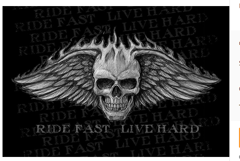 Skull Flag-3x5 Banner-100% polyester - flagsshop