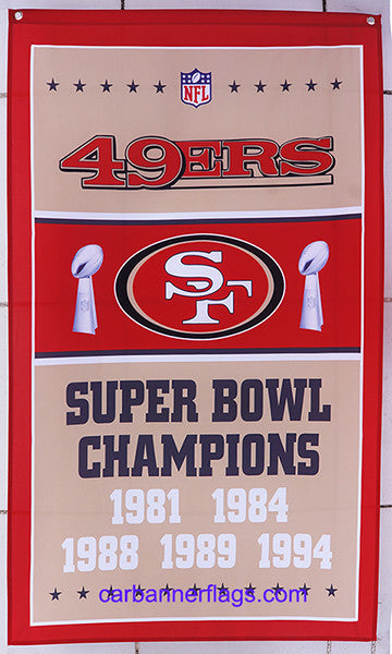San Francisco 49ers Flag-3x5 NFL Banner-100% polyester- Free shipping for USA address - flagsshop