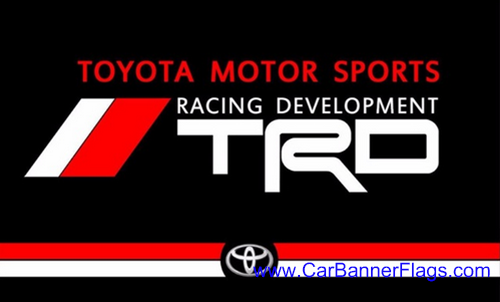TRD Flag-Toyota TRD Flag-TRD Toyota Motor Sports Racing Flag-3x5 FT Banner-100% polyester-2 Metal Grommets - flagsshop