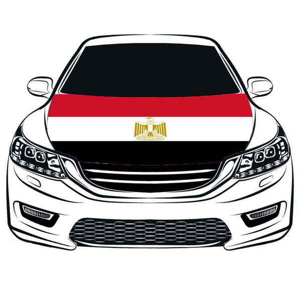 Egypt Flag,The Arab Republic of Egypt Car Hood Cover Flag ,3.3X5ft, 100% Polyester Elastic Fabrics Can be Washed