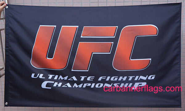 UFC Flag-3x5 Banner-100% polyester-black - flagsshop