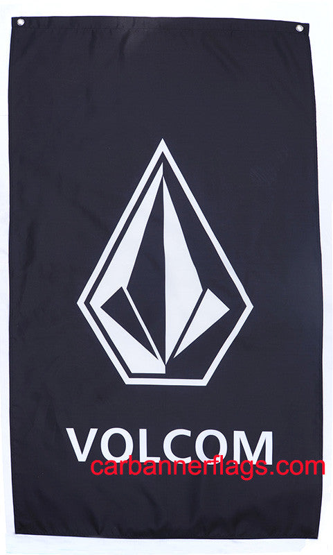 Volcom Flag-3x5 Banner-100% polyester-Black - flagsshop