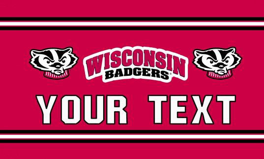 Wisconsin Badgers Flag UW Red Large 3x5 - flagsshop