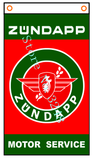 Zundapp Flag-3x5 FT  Zundapp Motorcycle Banner-100% polyester-2 Metal Grommets - flagsshop