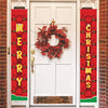 Merry Christmas Banners, Christmas Decorations, Front Door Merry Christmas Porch Banners Red Porch Sign Hanging Xmas Decorations for Home Wall Indoor Outdoor Holiday Party Decor