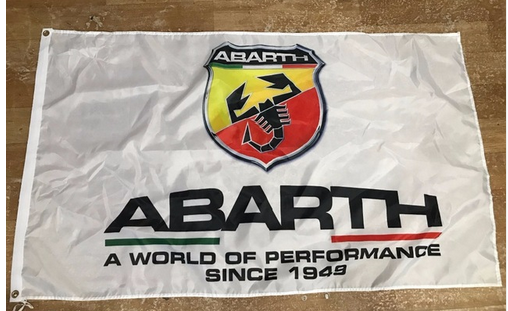 New Black Racing Flag Logo Scorpion Abarth Fiat American Flag 3x5FT Custom High Quality Flag Sending The Drop - flagsshop