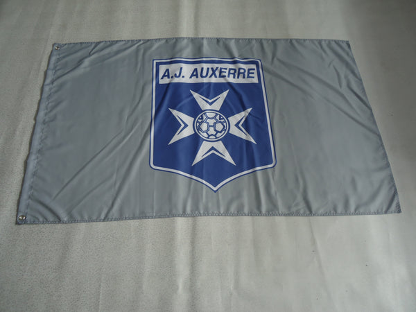 AJ Auxerre Flag-3x5ft Banner-100% polyester-France Football Soccer Fut ...