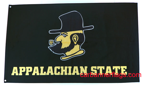 Appalachian State Flag-3x5 Banner-100% polyester-Black - flagsshop