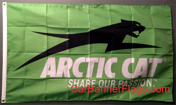Arctic Cat Flag-3x5 FT Aircat Banner-100% polyester-2 Metal Grommets - flagsshop
