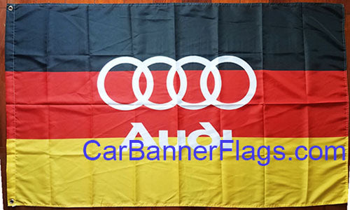 Audi Flag-3x5 FT-100% polyester-Quattro Banner-Checkered - flagsshop
