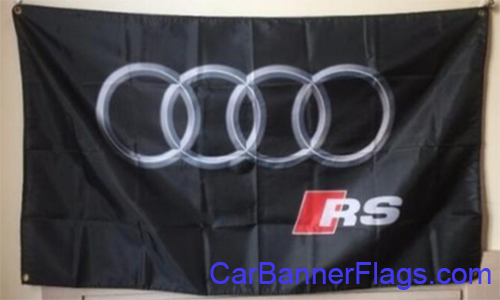Audi Flag-3x5 FT-100% polyester-Quattro Banner-Checkered - flagsshop