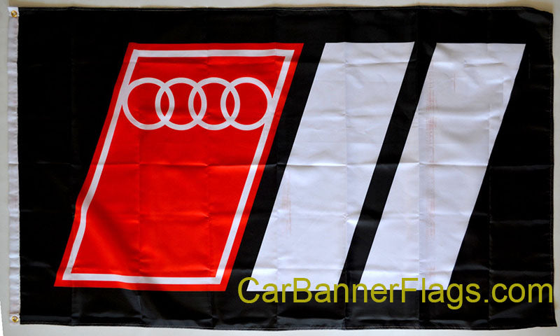 Audi Flag-3x5 FT-100% polyester-Quattro Banner-Checkered