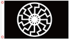 Black Sun Flag--3x5 FT Russian wheel Slavic Kolovrat Runes Banneret Union Banners