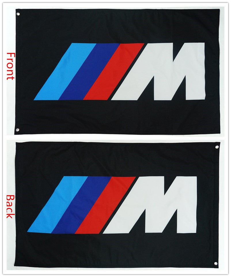 BMW flag-3x5 FT-100% polyester-Checkered Banner-mini - flagsshop