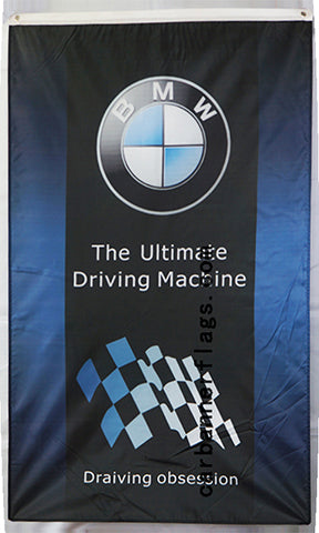 BMW flag-3x5 FT-100% polyester-Checkered Banner-mini - flagsshop