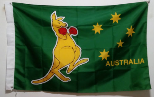 Kangaroo Boxing Australia Flag-Boxing Kangaroo Flag-3x5 Banner-100% polyester - flagsshop