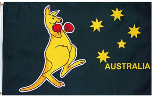 Kangaroo Boxing Australia Flag-Boxing Kangaroo Flag-3x5 Banner-100% polyester - flagsshop