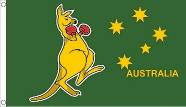 Kangaroo Boxing Australia Flag-Boxing Kangaroo Flag-3x5 Banner-100% polyester - flagsshop