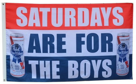 Budweiser Flag-3x5 Banner-100% polyester-bud light with can-Dilly Dilly-Saturdays are for the boys-Busch light - flagsshop