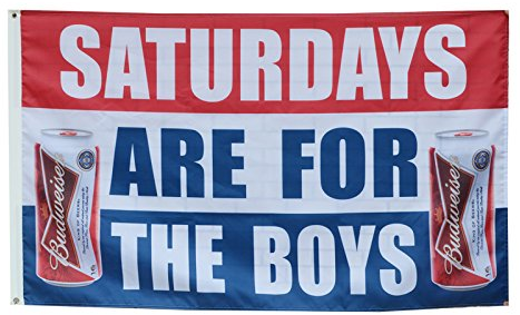 Budweiser Flag-3x5 Banner-100% polyester-bud light with can-Dilly Dilly-Saturdays are for the boys-Busch light - flagsshop