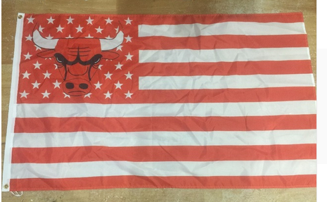 Chicago Bulls Flag-3x5 Chicago Bull flags Banner-100% polyester - flagsshop