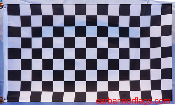 Checker Board Car Racing Flag-3x5 CheckerBoard  Banner-100% polyester - flagsshop