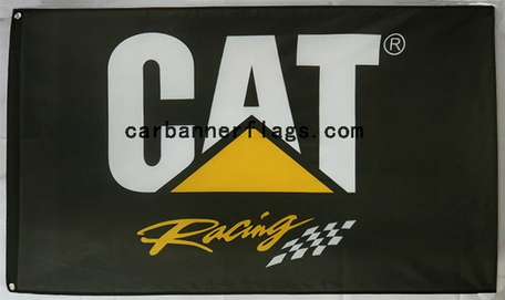 Caterpillar flag-3x5 FT-100% polyester -Cat Racing flag-double sides print