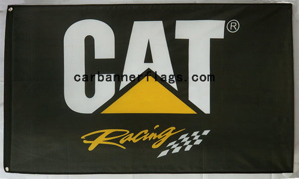 Caterpillar flag-3x5 FT-100% polyester Caterpillar racing Banner-Black-Cat Racing flag - flagsshop