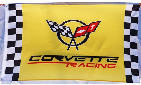 Corvette Rally Flags Chevrolet Corvette Flag-3x5ft Checkered Banner-100% polyester Corvette ...