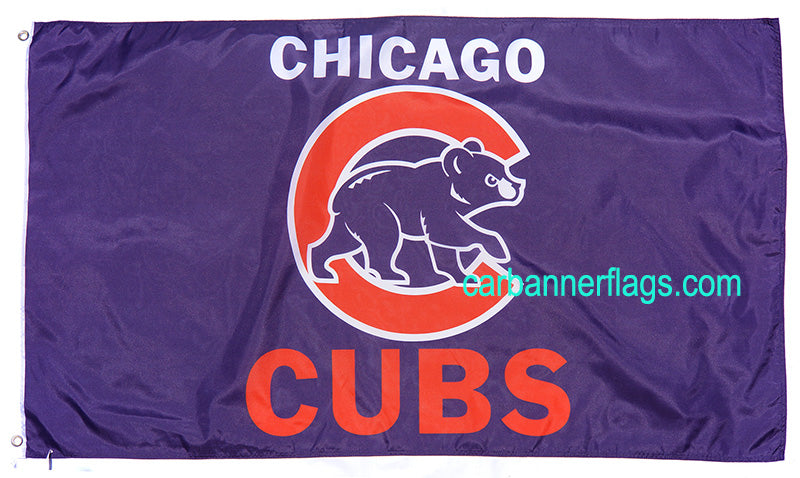 Cubs W Flag — Chicago Night