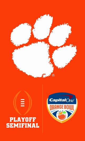 free shipping College banner Clemson University institution flag,100% polyester flag,3*5 foot, NFL,NHL - flagsshop