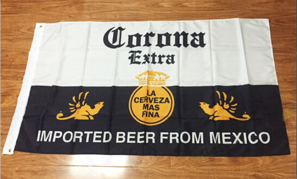 CORONA EXTRA Flag-3x5 FT-100% polyester-2 Metal Grommets Banner - flagsshop
